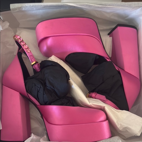 Versace Pink Platform Heels